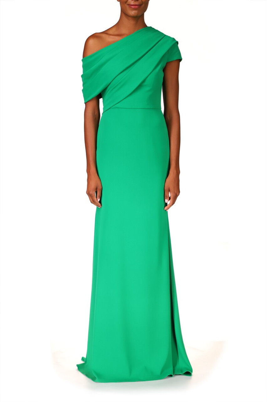 Draped One-Shoulder Gown by Badgley Mishcka